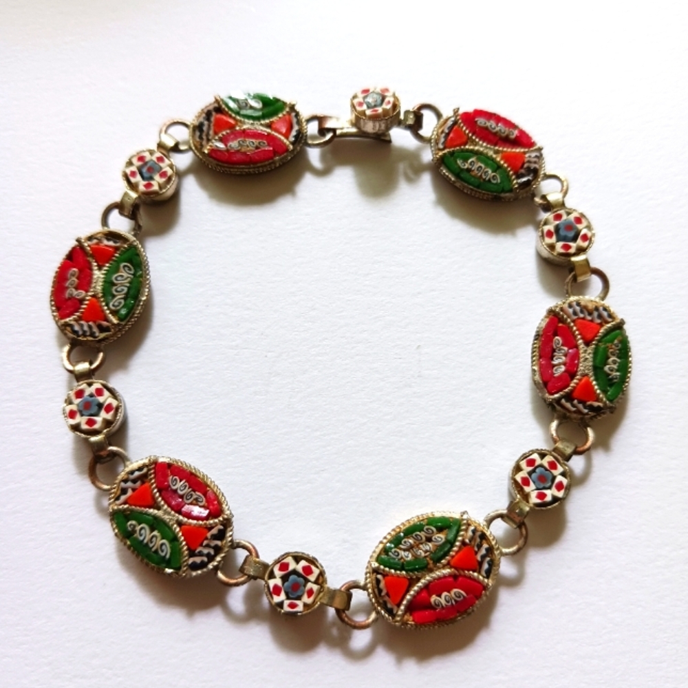 Vintage Italian Micro Mosaic Bracelet